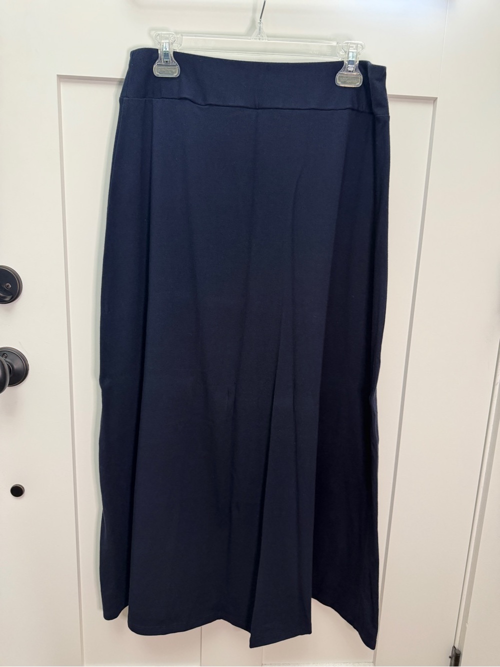 NWOT Talbots Navy Blue Knit Jersey Maxi Skirt